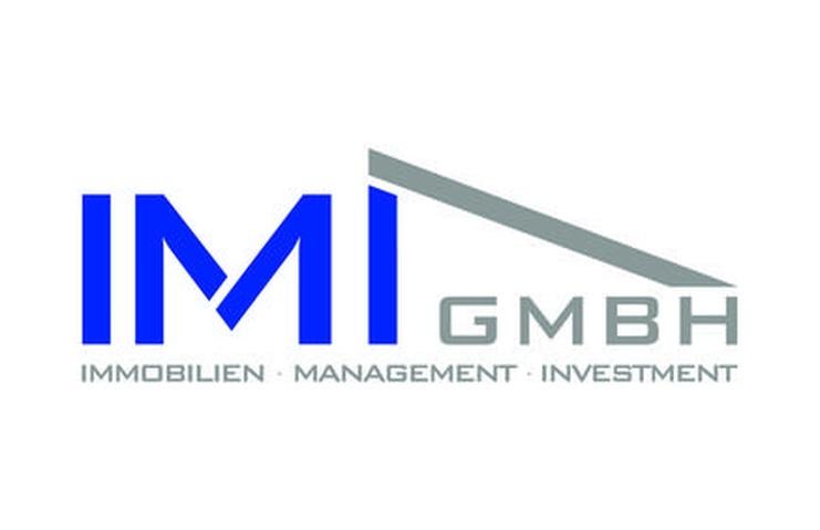 Logo der IMI GmbH mit blauem Schriftzug und grauer Tagline: Immobilien, Management, Investment.