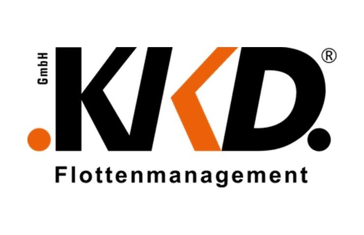 Logo der KKD GmbH mit dem Schriftzug „KKD“ in Schwarz und Orange sowie dem Zusatz „Flottenmanagement“ in Schwarz.